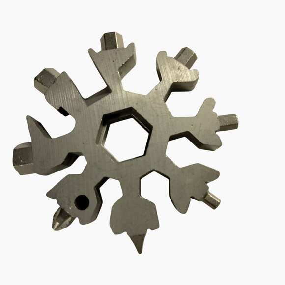 Metal Snowflake Multi Tool Keychain With 18 In1 Functions - Picture 5 of 11